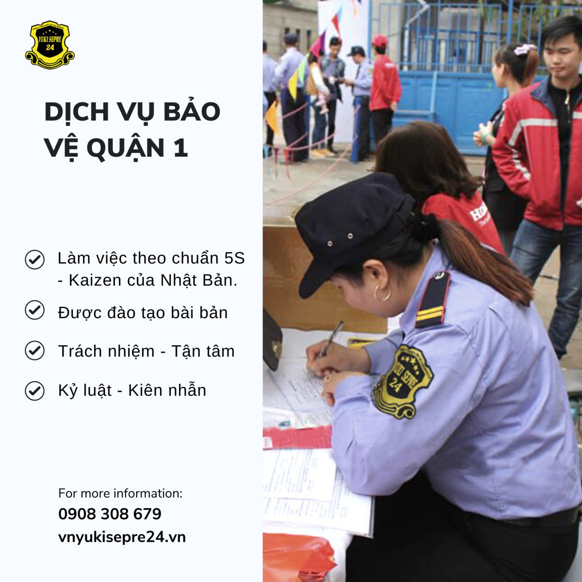 dịch vụ bảo vệ quận 1